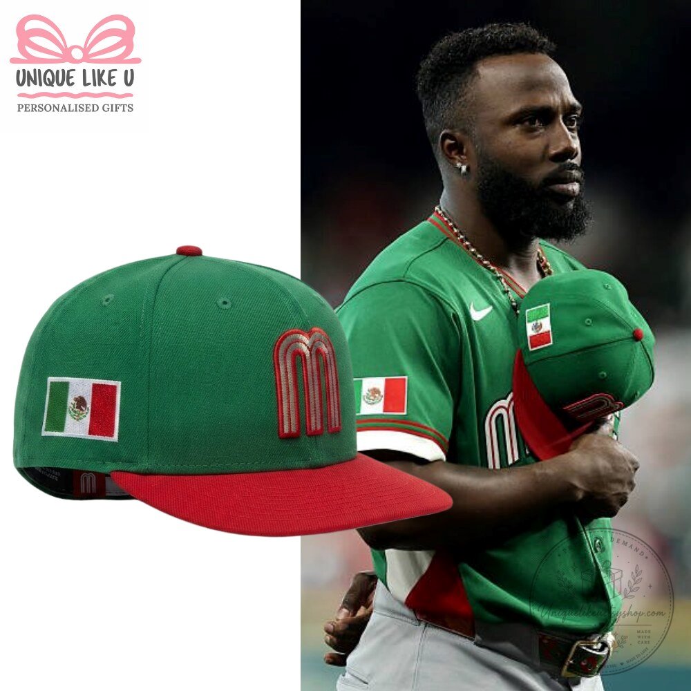 Mexico National Baseball Team Green & Red Hat 2026 World Baseball Classic Cap Headwear