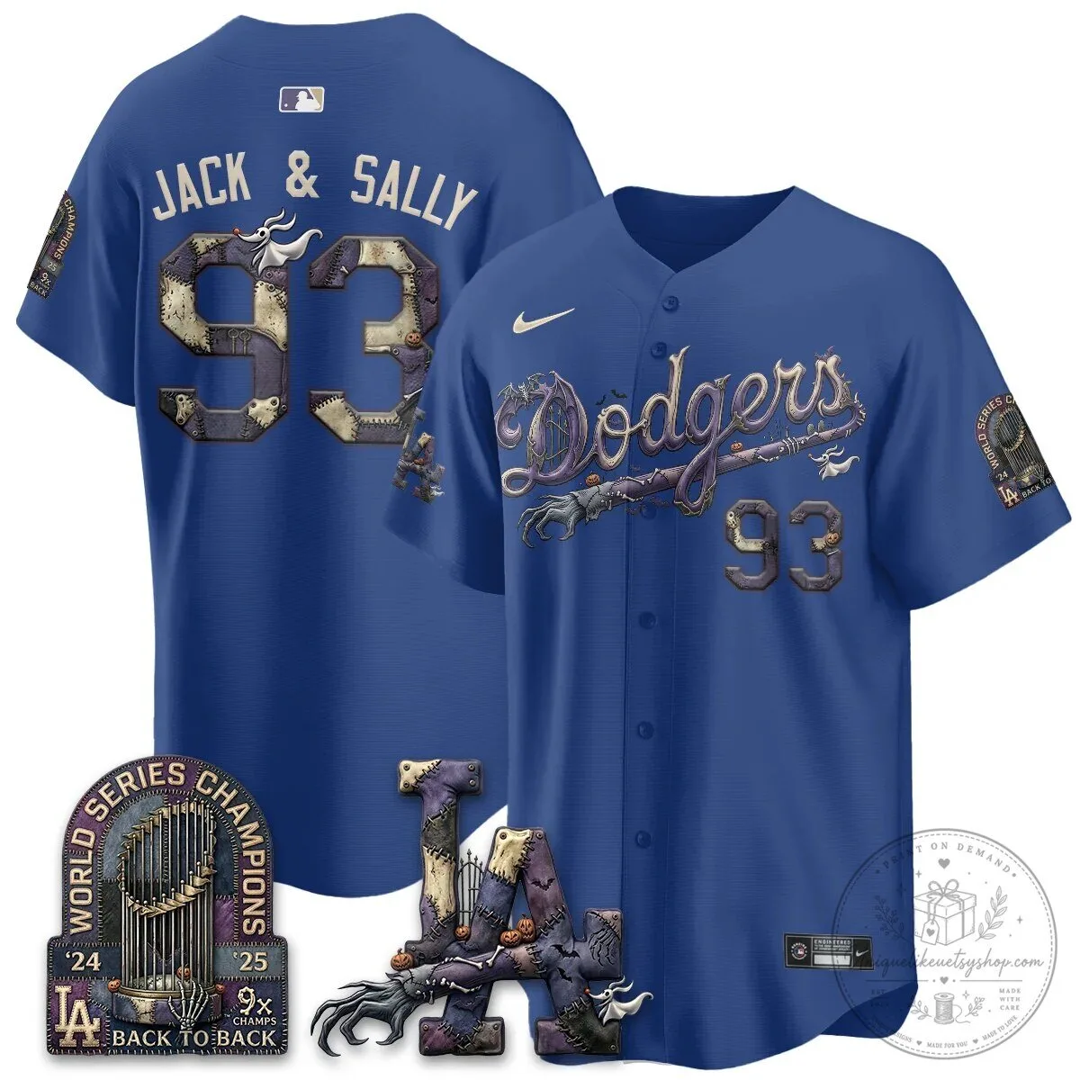 Los Angeles Dodgers Shohei Ohtani Halloween Nightmare Edition Baseball Jersey 69 Los Angeles Dodgers Shohei Ohtani Halloween Nightmare Edition Baseball Jersey