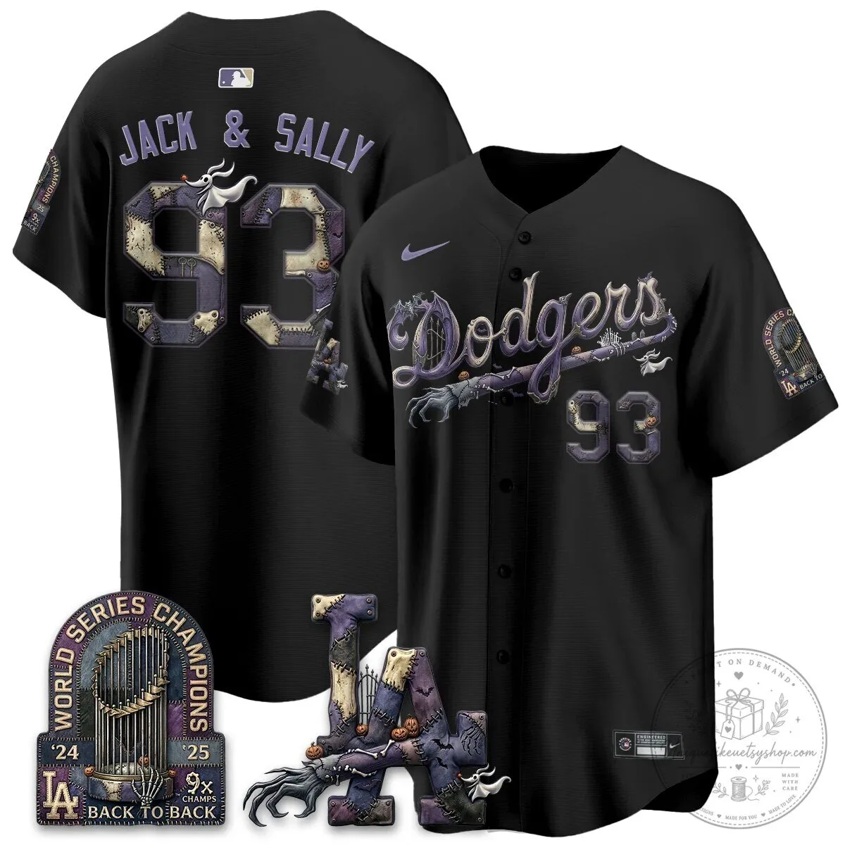 Los Angeles Dodgers Shohei Ohtani Halloween Nightmare Edition Baseball Jersey 79 Los Angeles Dodgers Shohei Ohtani Halloween Nightmare Edition Baseball Jersey