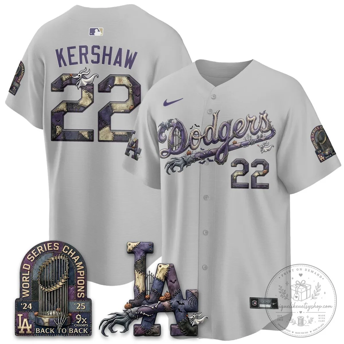 Los Angeles Dodgers Shohei Ohtani Halloween Nightmare Edition Baseball Jersey 81 Los Angeles Dodgers Shohei Ohtani Halloween Nightmare Edition Baseball Jersey