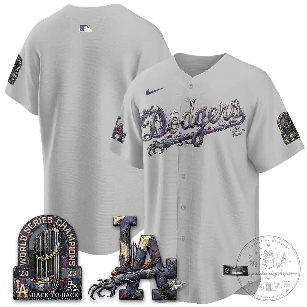Los Angeles Dodgers Shohei Ohtani Halloween Nightmare Edition Baseball Jersey 87 Los Angeles Dodgers Shohei Ohtani Halloween Nightmare Edition Baseball Jersey