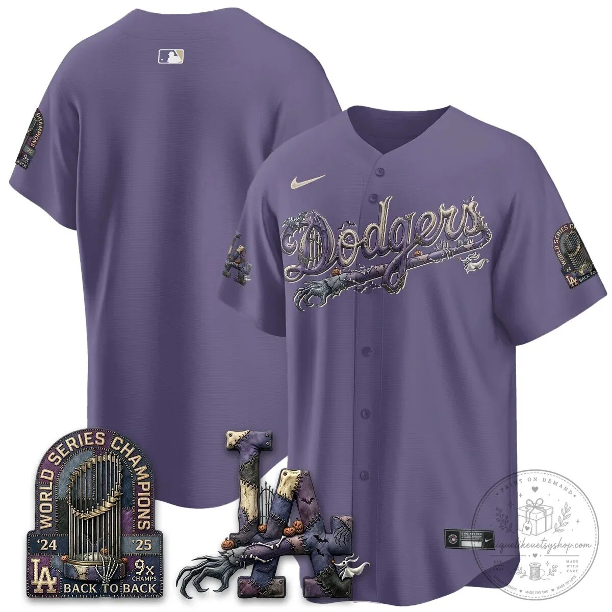 Los Angeles Dodgers Shohei Ohtani Halloween Nightmare Edition Baseball Jersey 97 Los Angeles Dodgers Shohei Ohtani Halloween Nightmare Edition Baseball Jersey