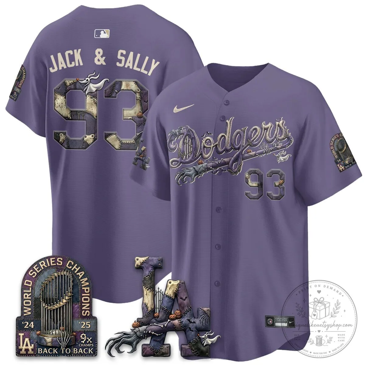 Los Angeles Dodgers Shohei Ohtani Halloween Nightmare Edition Baseball Jersey 99 Los Angeles Dodgers Shohei Ohtani Halloween Nightmare Edition Baseball Jersey