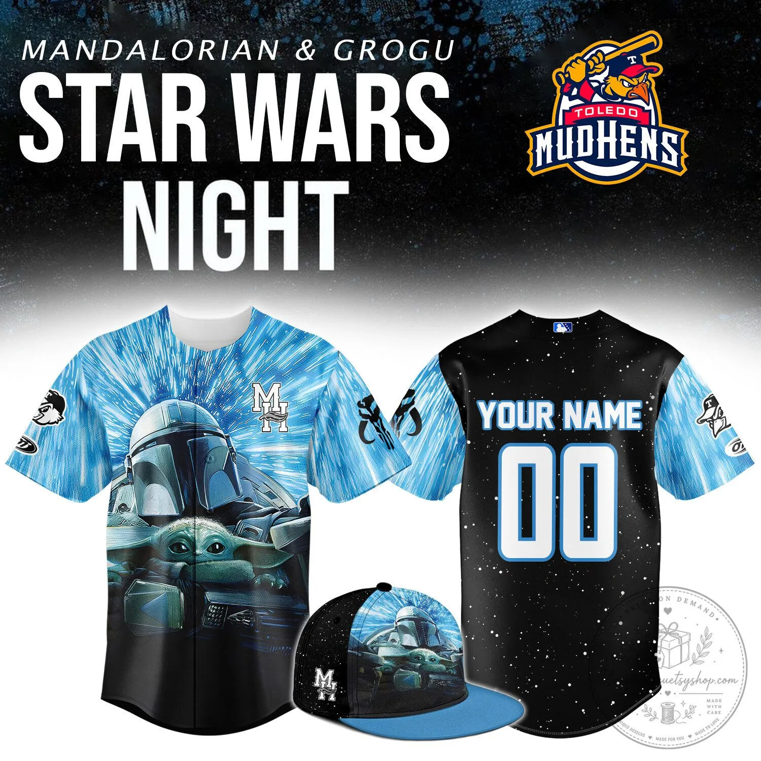 ..TMH Mandalorian Star Wars Limited Custom Baseball Jersey NN