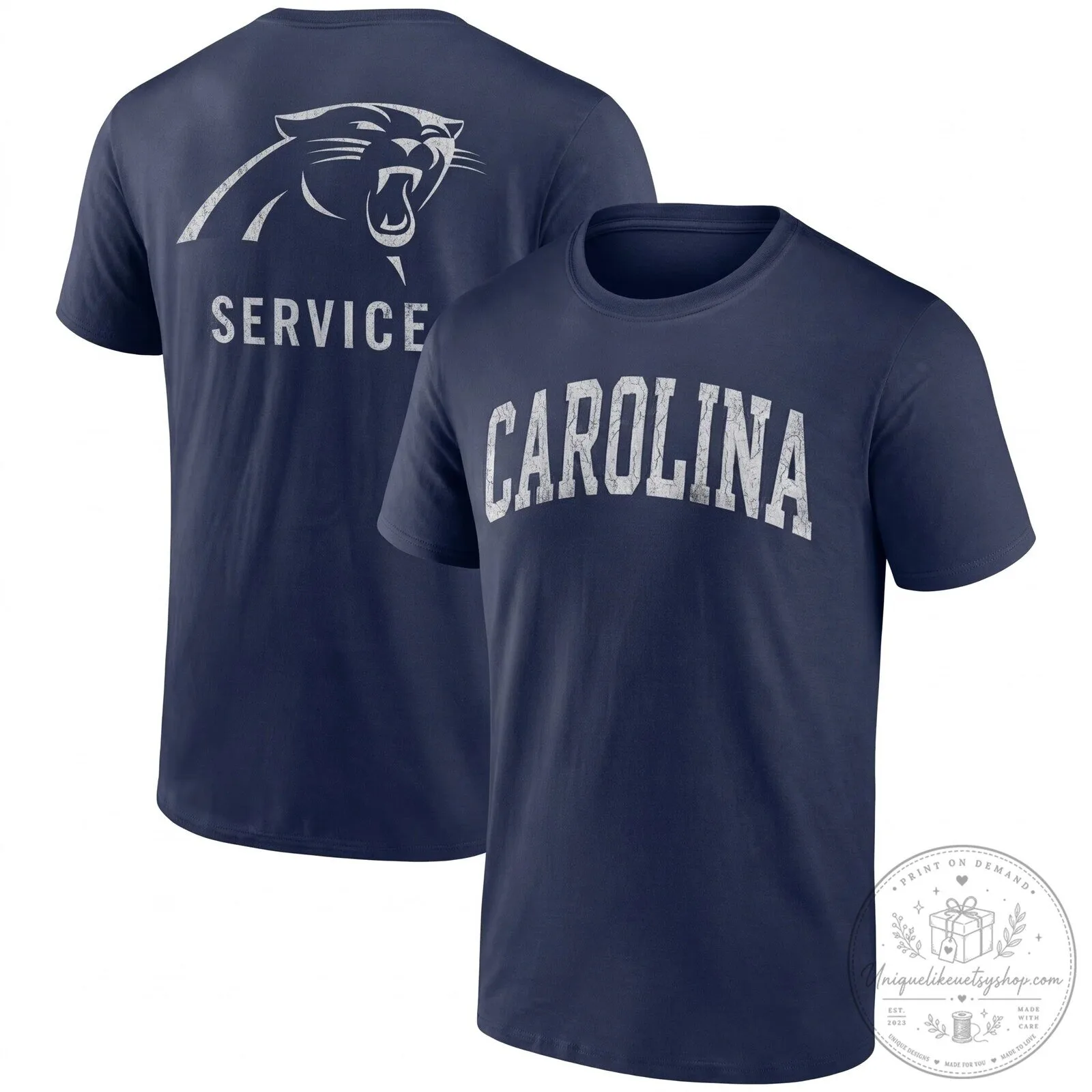 Carolina Panthers Salute To Service Distressed Logo Black T-Shirt 7 Carolina Panthers Salute To Service Distressed Logo Black T-Shirt