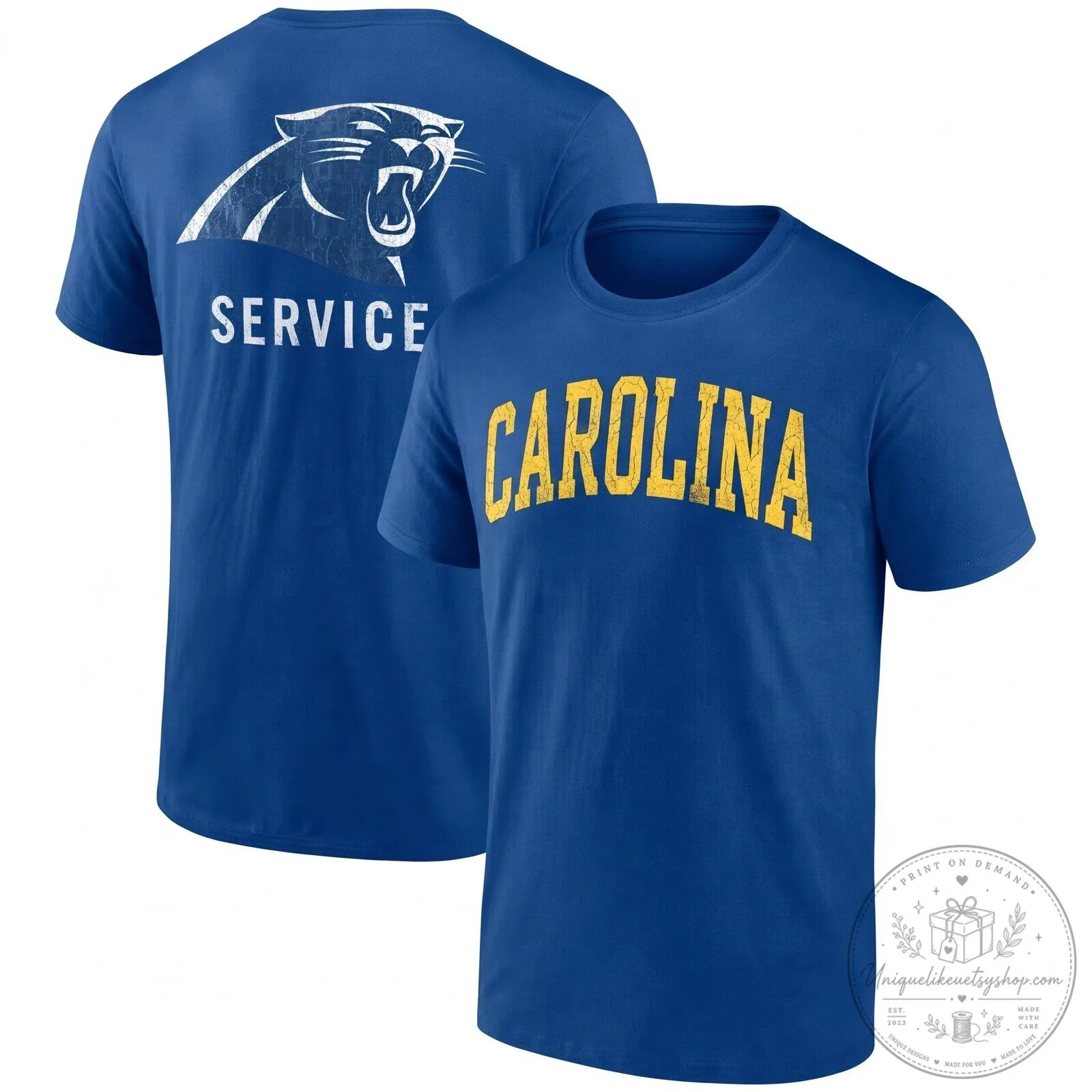 Carolina Panthers Salute To Service Distressed Logo Black T-Shirt 8 Carolina Panthers Salute To Service Distressed Logo Black T-Shirt