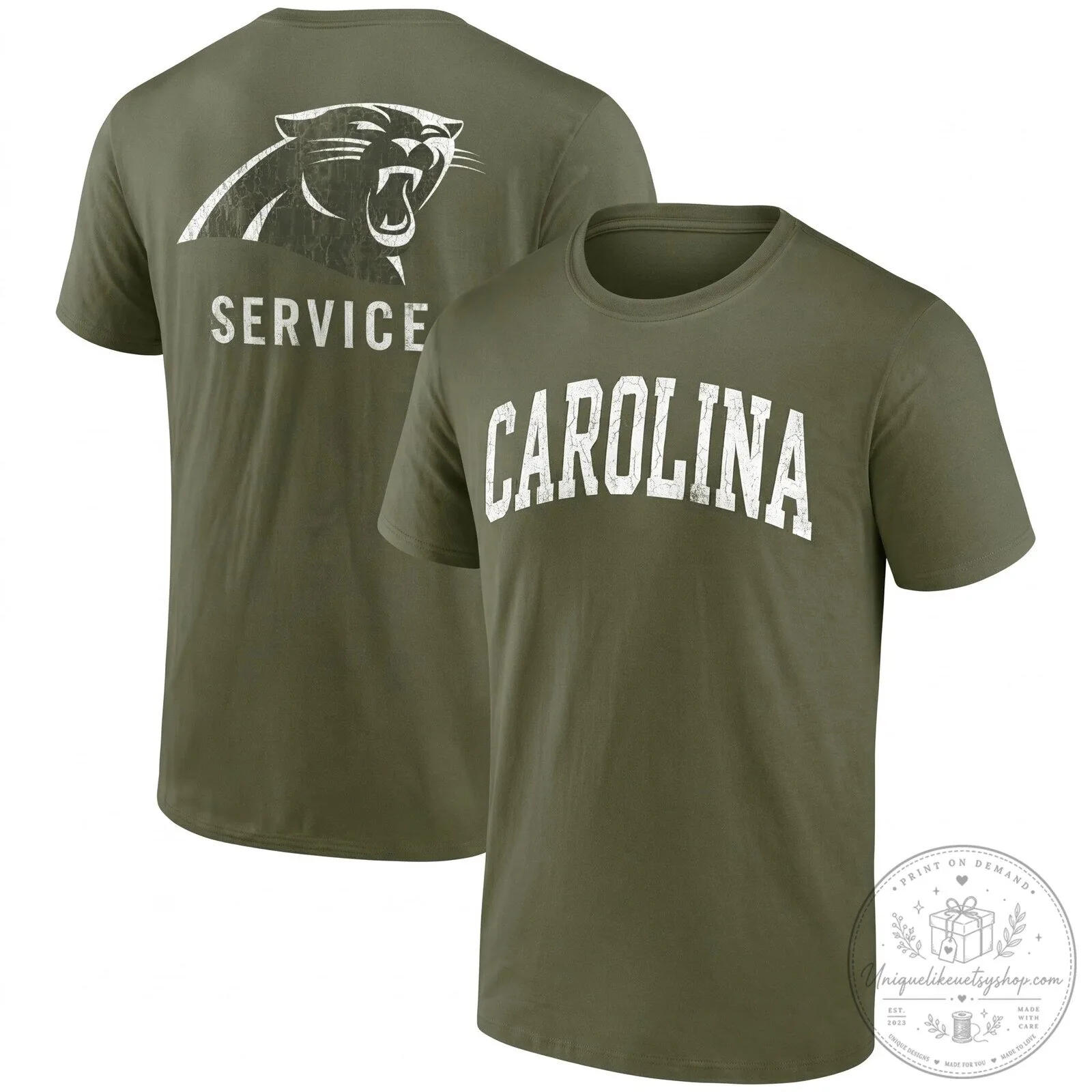 Carolina Panthers Salute To Service Distressed Logo Black T-Shirt 11 Carolina Panthers Salute To Service Distressed Logo Black T-Shirt