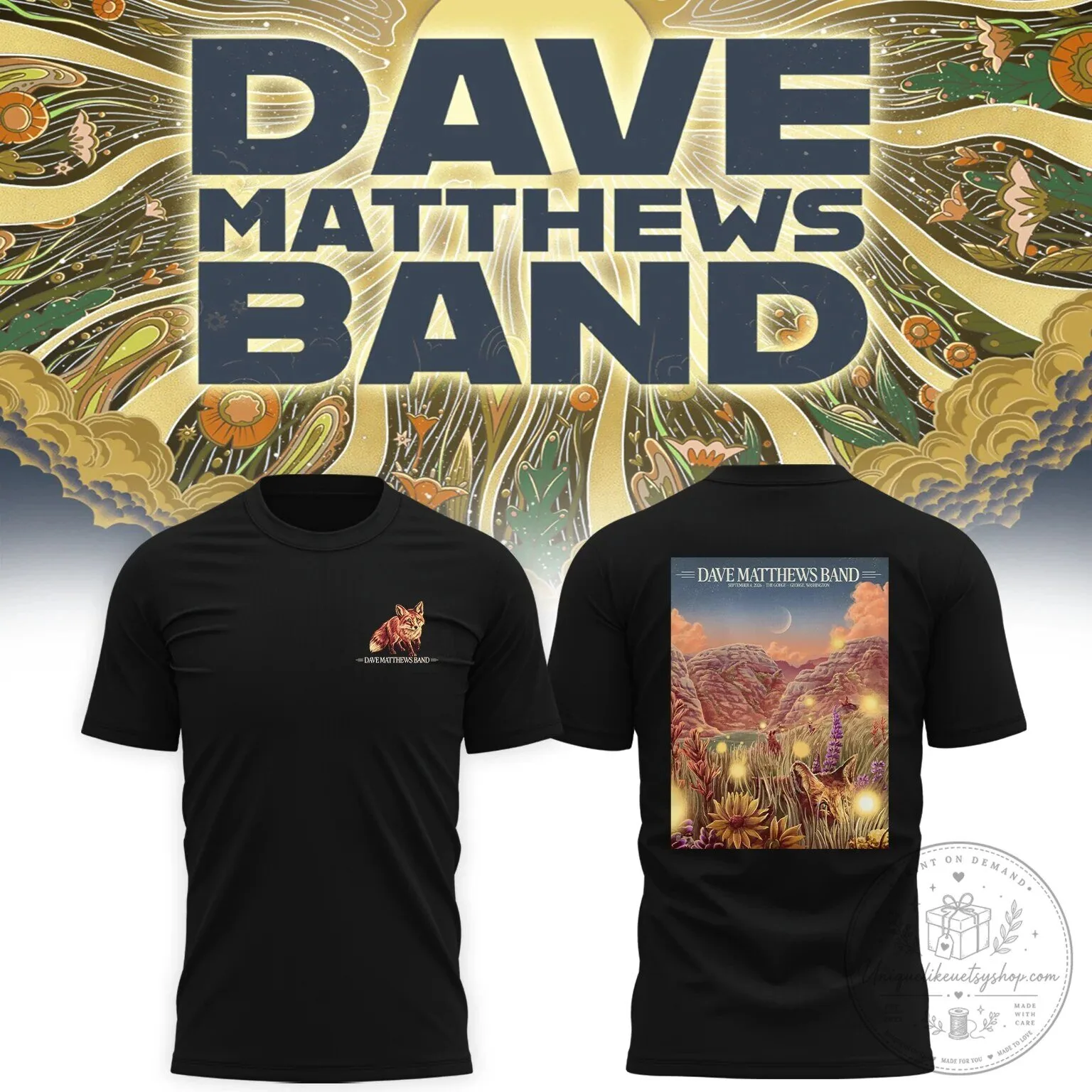 Dave Matthews Band George Washington 2026 Gig Poster Concert T-Shirt
