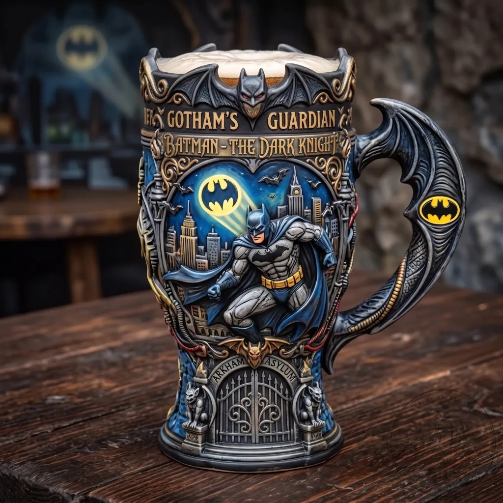 Batman The Dark Knight Gotham's Guardian Collector's Beer Stein Mug Batman The Dark Knight Gotham's Guardian Collector's Beer Stein Mug