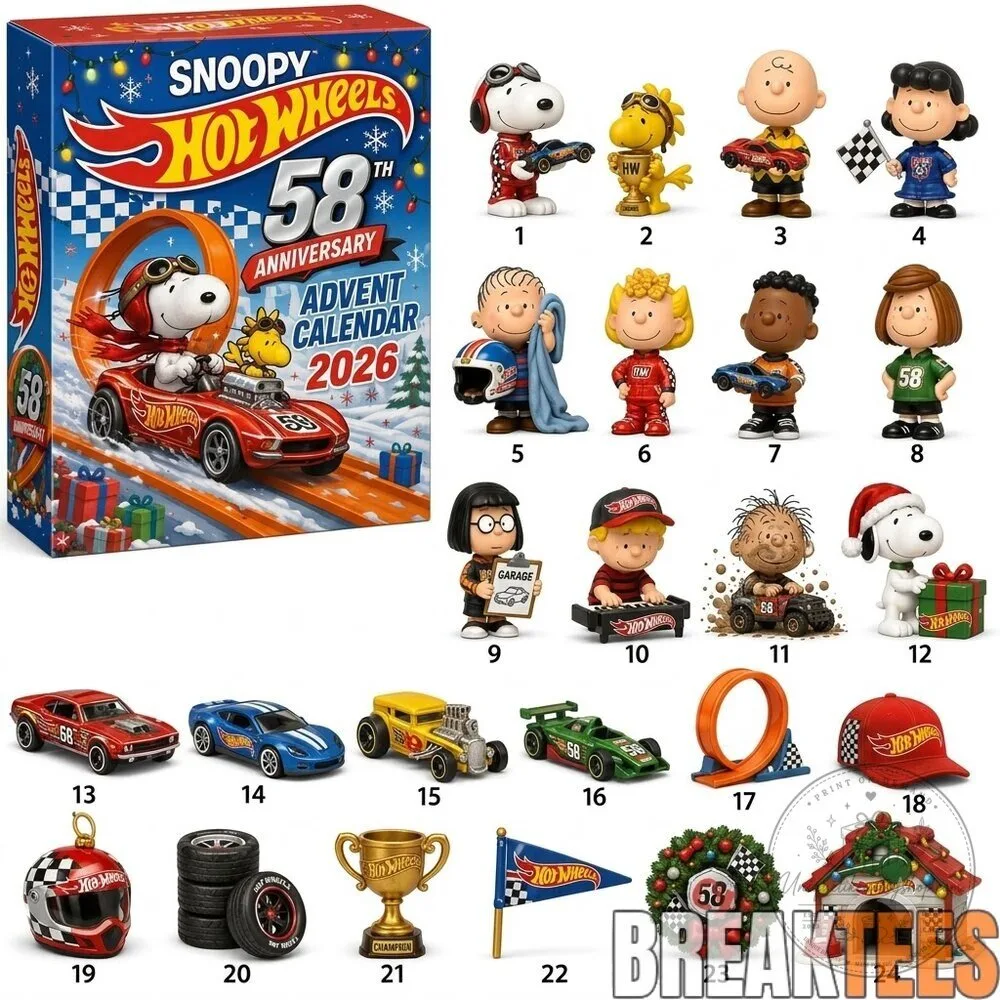 Snoopy Hot Wheels 58th Anniversary Advent Calendar 2026 Collector's Edition