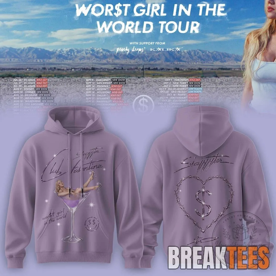 Slayyyter Worst Girl In The World Tour Concert Black Pullover Hoodie 3 Slayyyter Worst Girl In The World Tour Concert Black Pullover Hoodie