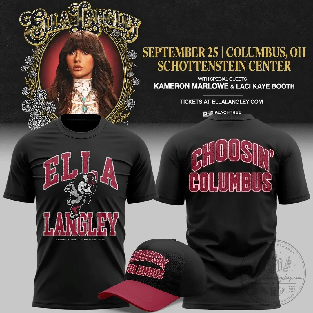 Ella Langley Choosin' Columbus Concert Black Adult Cotton T-Shirt