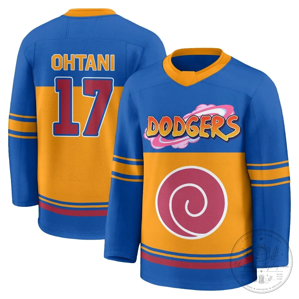 Los Angeles Dodgers Shohei Ohtani Naruto Edition Hockey Jersey 50 Los Angeles Dodgers Shohei Ohtani Naruto Edition Hockey Jersey