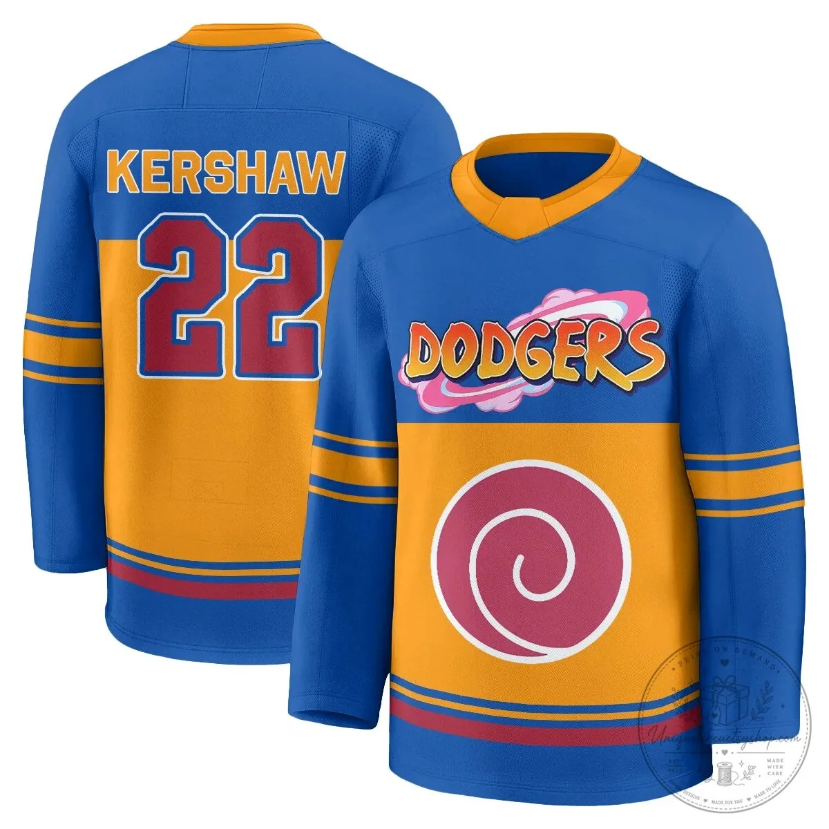 Los Angeles Dodgers Shohei Ohtani Naruto Edition Hockey Jersey 51 Los Angeles Dodgers Shohei Ohtani Naruto Edition Hockey Jersey