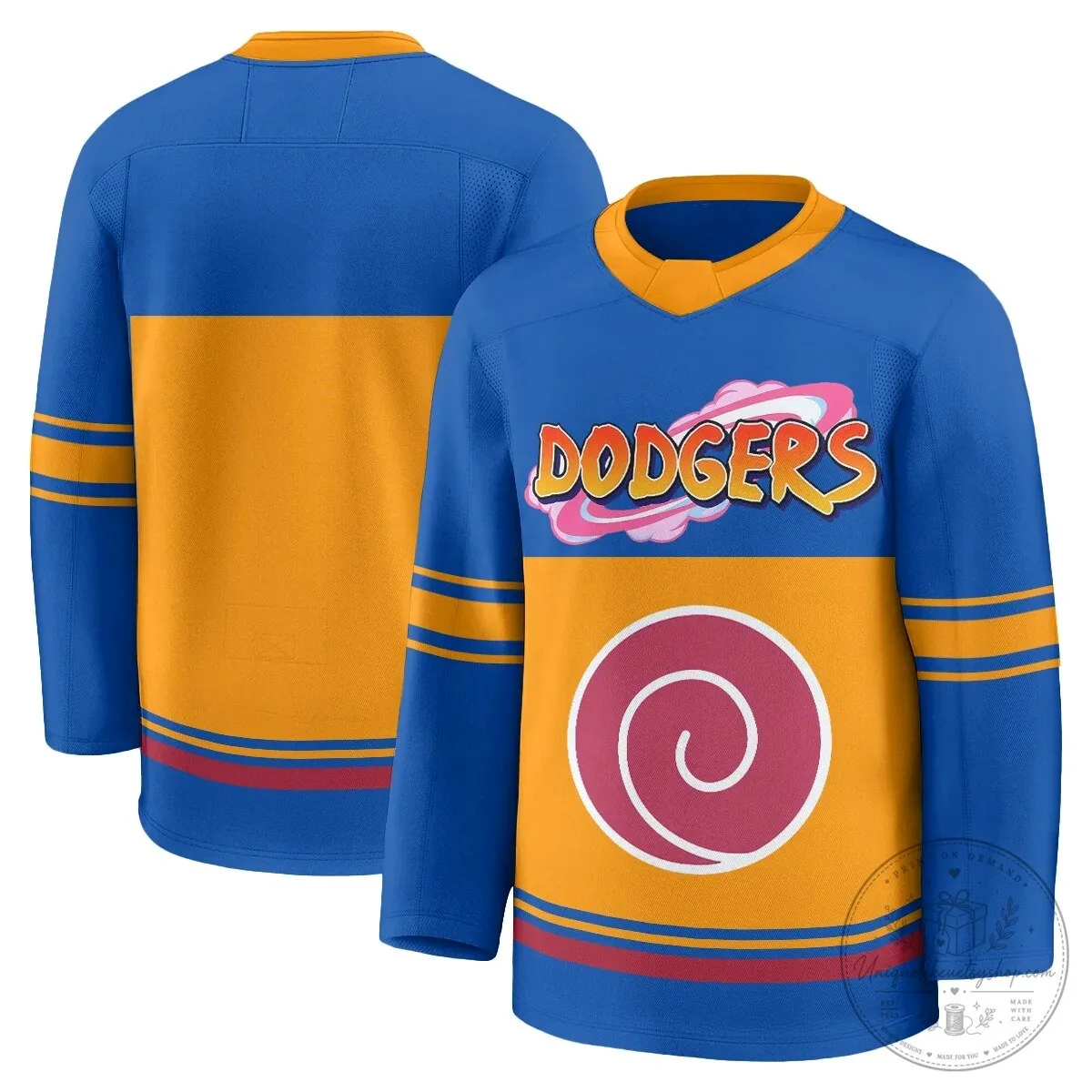 Los Angeles Dodgers Shohei Ohtani Naruto Edition Hockey Jersey 57 Los Angeles Dodgers Shohei Ohtani Naruto Edition Hockey Jersey