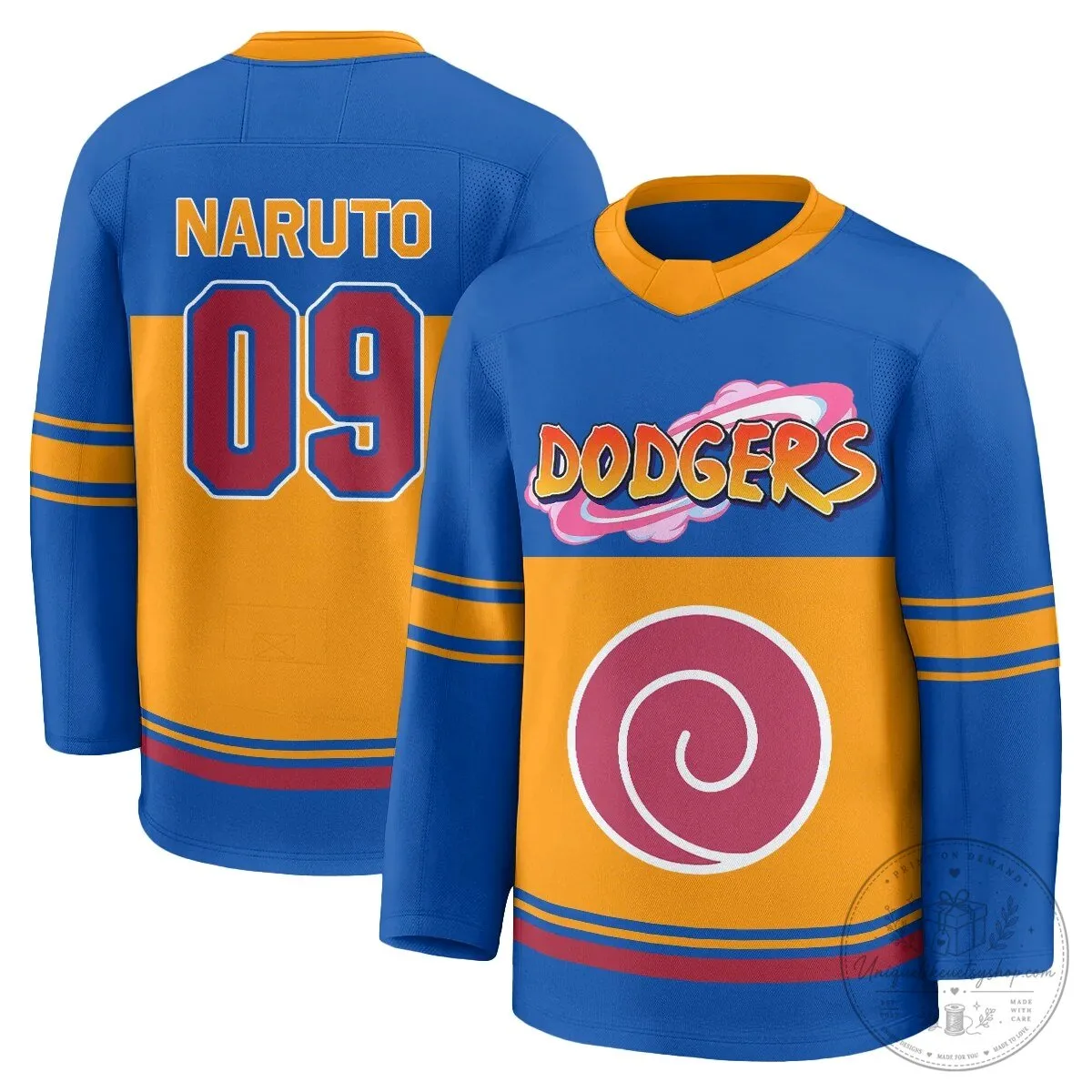 Los Angeles Dodgers Shohei Ohtani Naruto Edition Hockey Jersey 58 Los Angeles Dodgers Shohei Ohtani Naruto Edition Hockey Jersey