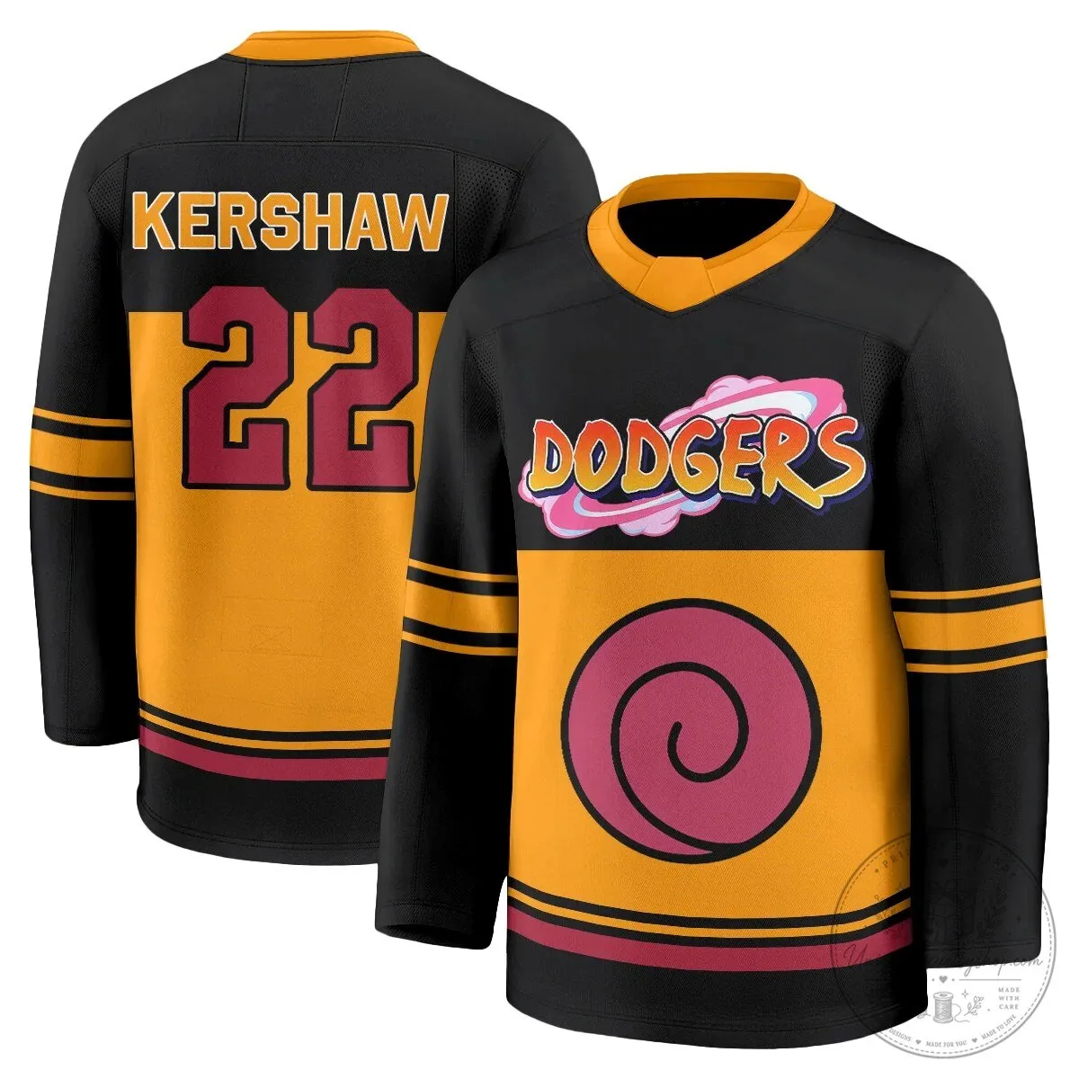 Los Angeles Dodgers Shohei Ohtani Naruto Edition Hockey Jersey 61 Los Angeles Dodgers Shohei Ohtani Naruto Edition Hockey Jersey