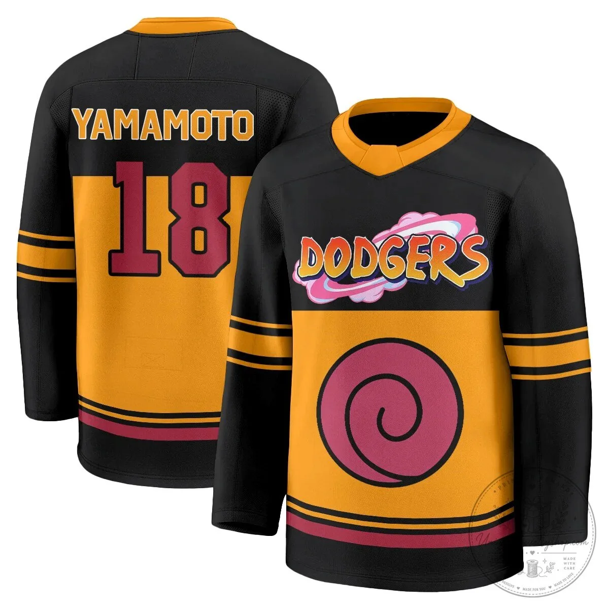 Los Angeles Dodgers Shohei Ohtani Naruto Edition Hockey Jersey 63 Los Angeles Dodgers Shohei Ohtani Naruto Edition Hockey Jersey