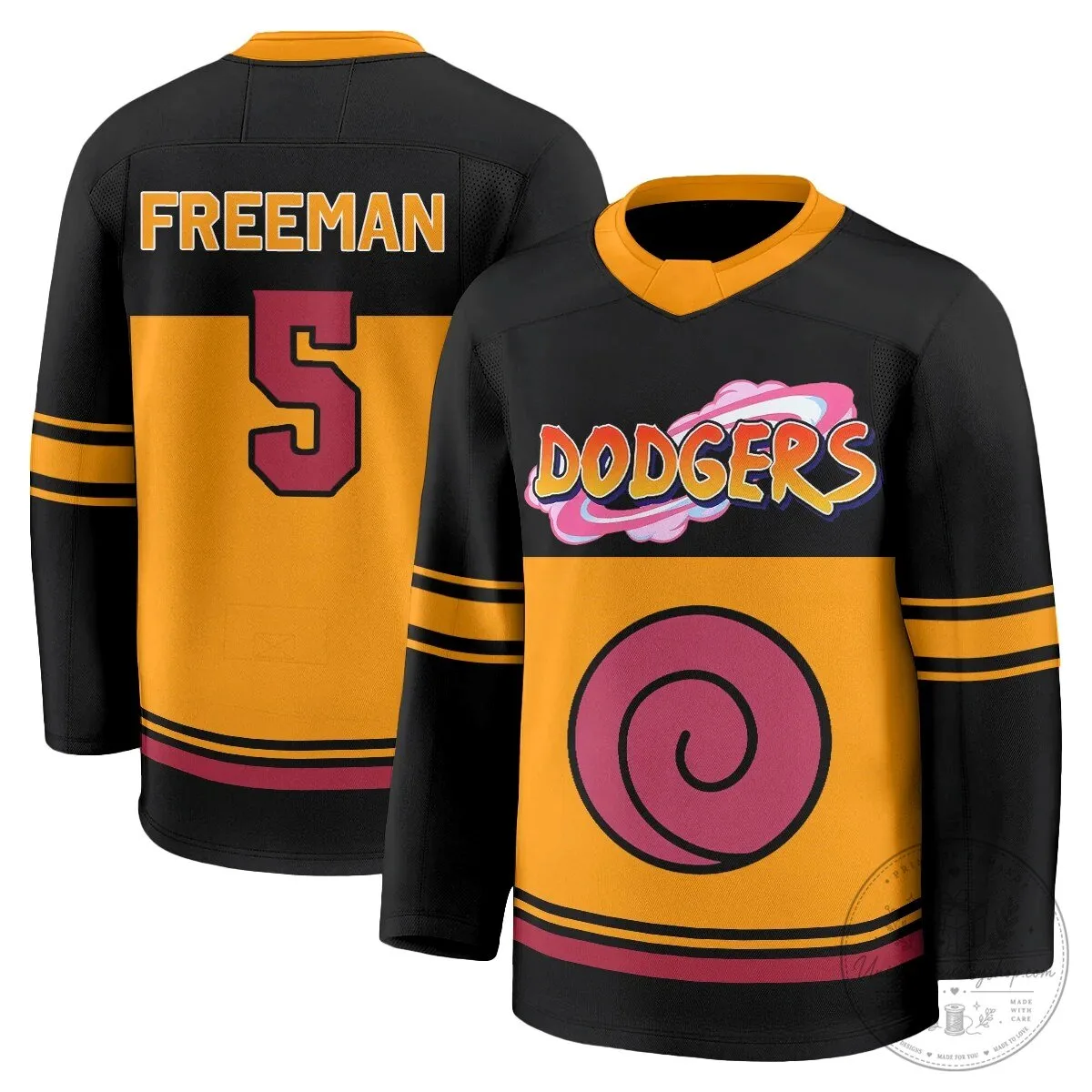 Los Angeles Dodgers Shohei Ohtani Naruto Edition Hockey Jersey 64 Los Angeles Dodgers Shohei Ohtani Naruto Edition Hockey Jersey