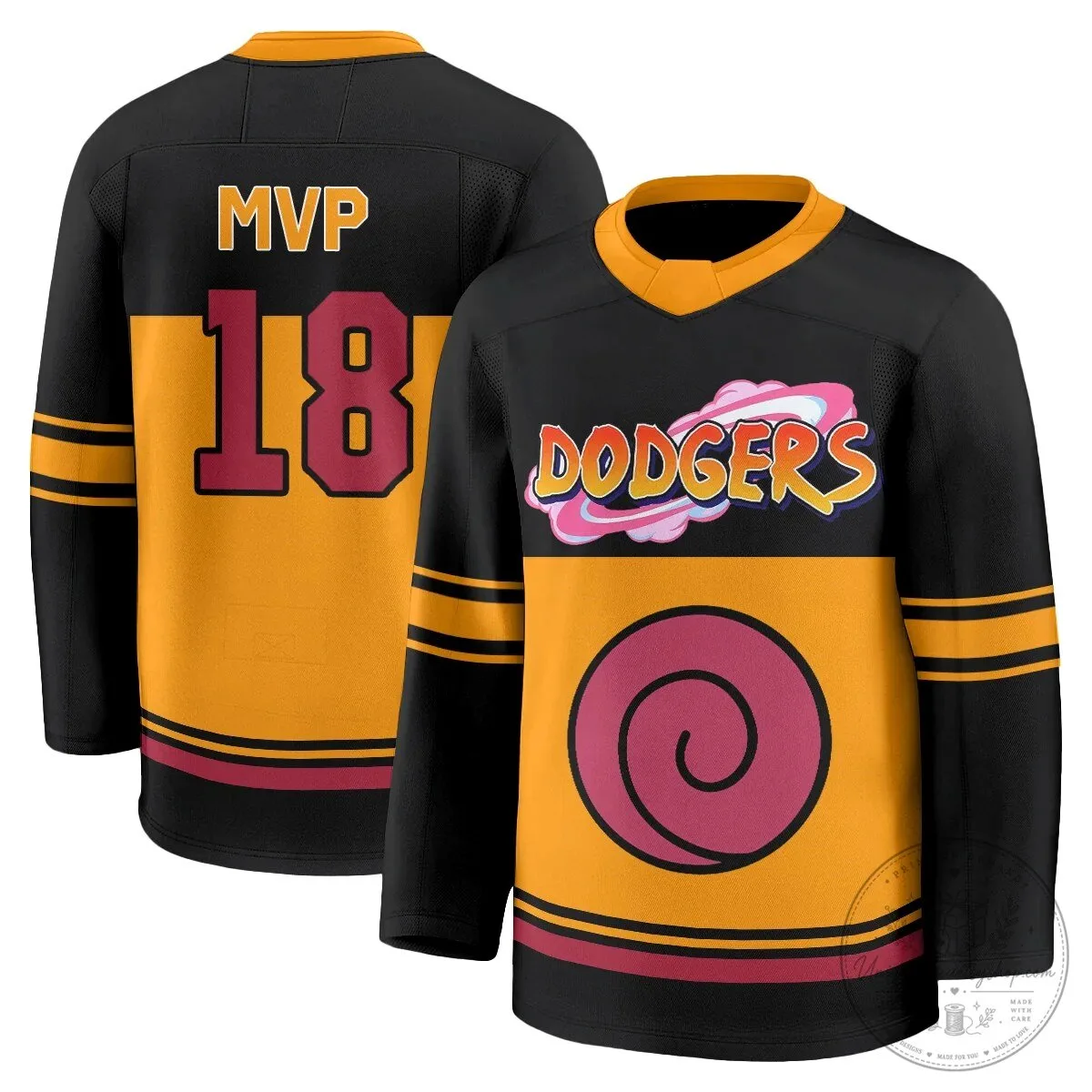 Los Angeles Dodgers Shohei Ohtani Naruto Edition Hockey Jersey 69 Los Angeles Dodgers Shohei Ohtani Naruto Edition Hockey Jersey