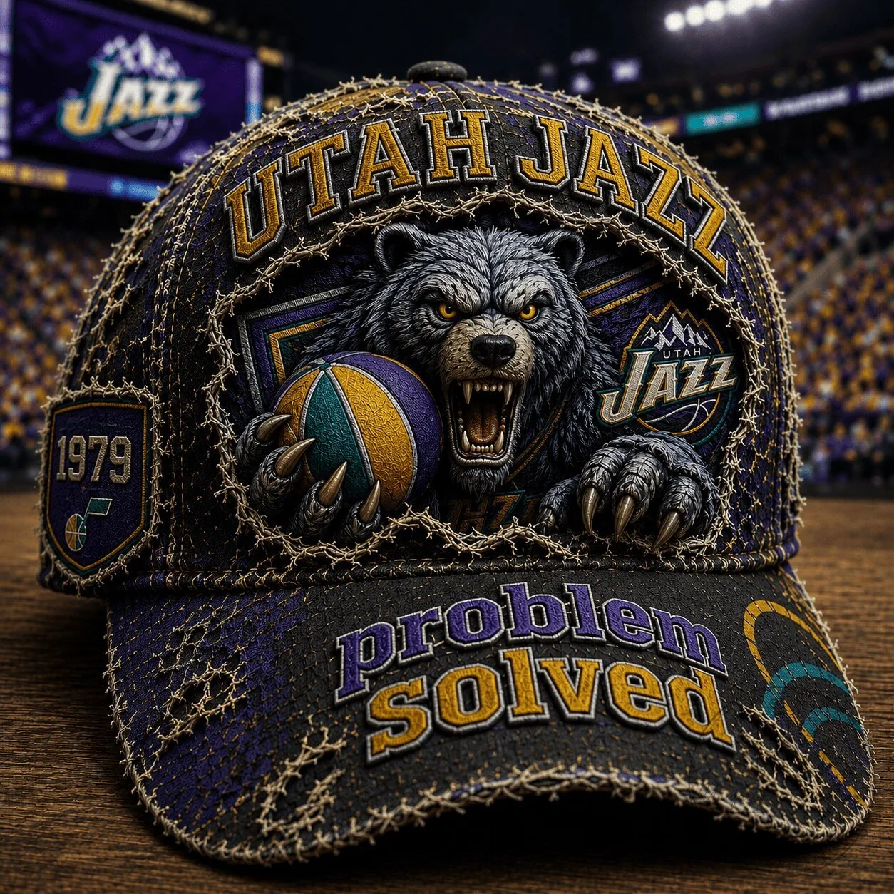 Utah Jazz Basketball Team Vintage Embroidered Baseball Cap Hat