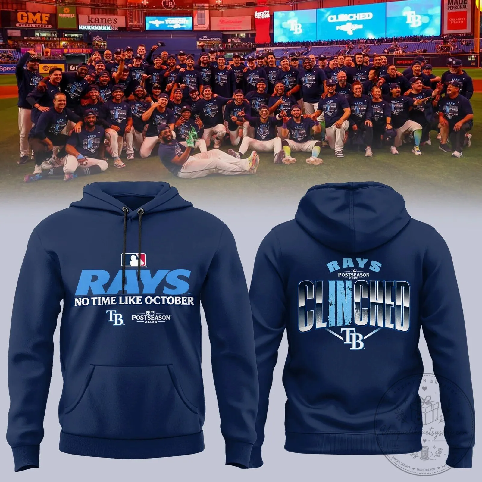 Tampa Bay Rays No Time Like October Postseason 2026 Baseball Hoodie