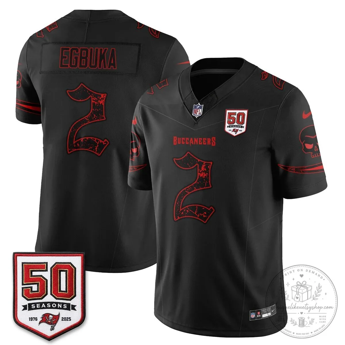 Tampa Bay Buccaneers Baker Mayfield Black 50 Seasons Edition Vapor Football Jersey 41 Tampa Bay Buccaneers Baker Mayfield Black 50 Seasons Edition Vapor Football Jersey
