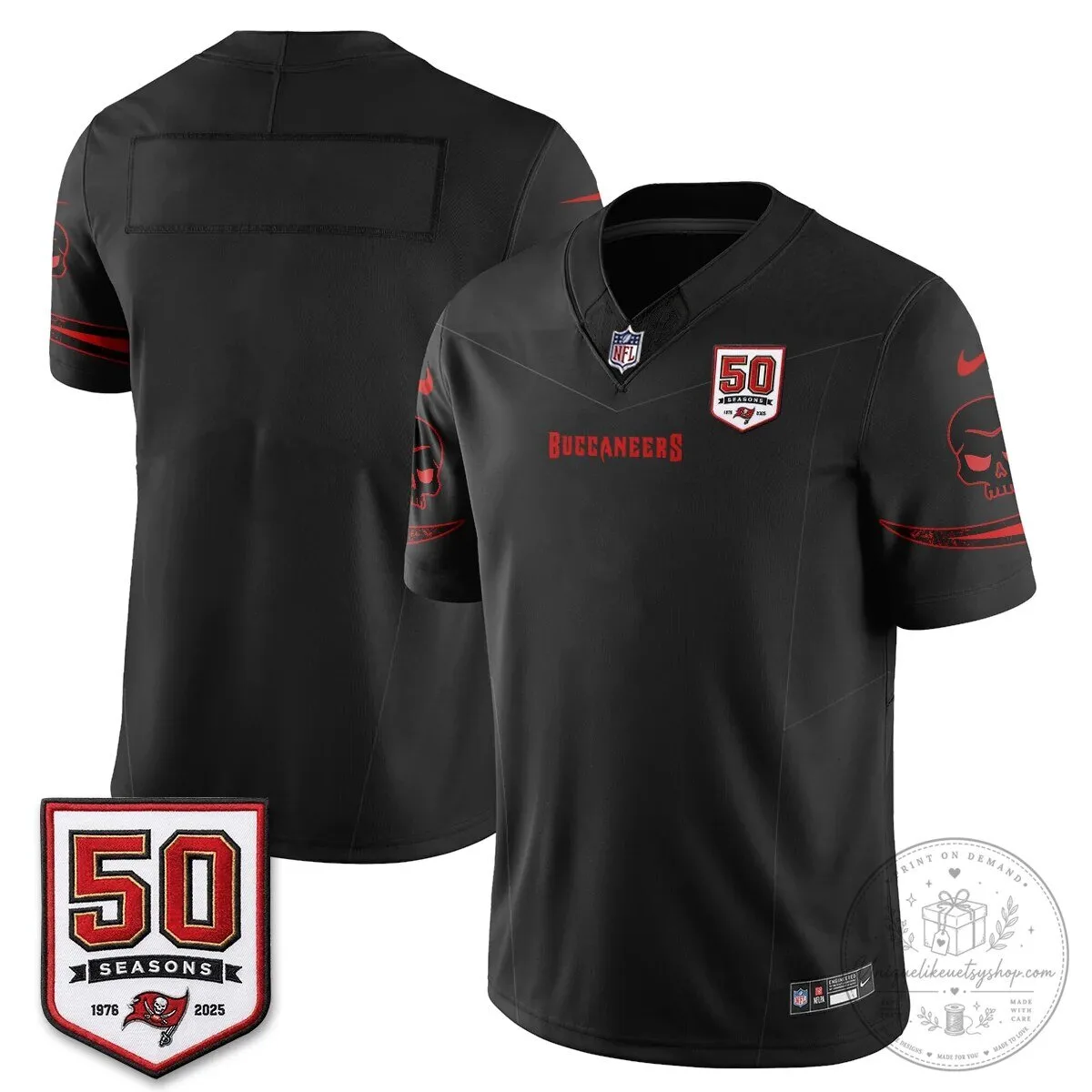 Tampa Bay Buccaneers Baker Mayfield Black 50 Seasons Edition Vapor Football Jersey 44 Tampa Bay Buccaneers Baker Mayfield Black 50 Seasons Edition Vapor Football Jersey