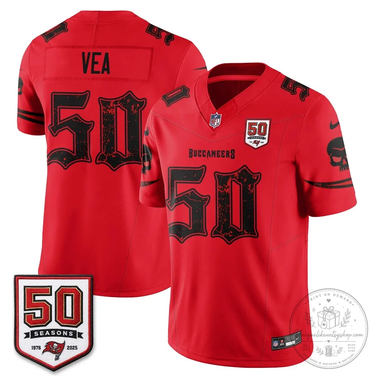 Tampa Bay Buccaneers Baker Mayfield Black 50 Seasons Edition Vapor Football Jersey 61 Tampa Bay Buccaneers Baker Mayfield Black 50 Seasons Edition Vapor Football Jersey