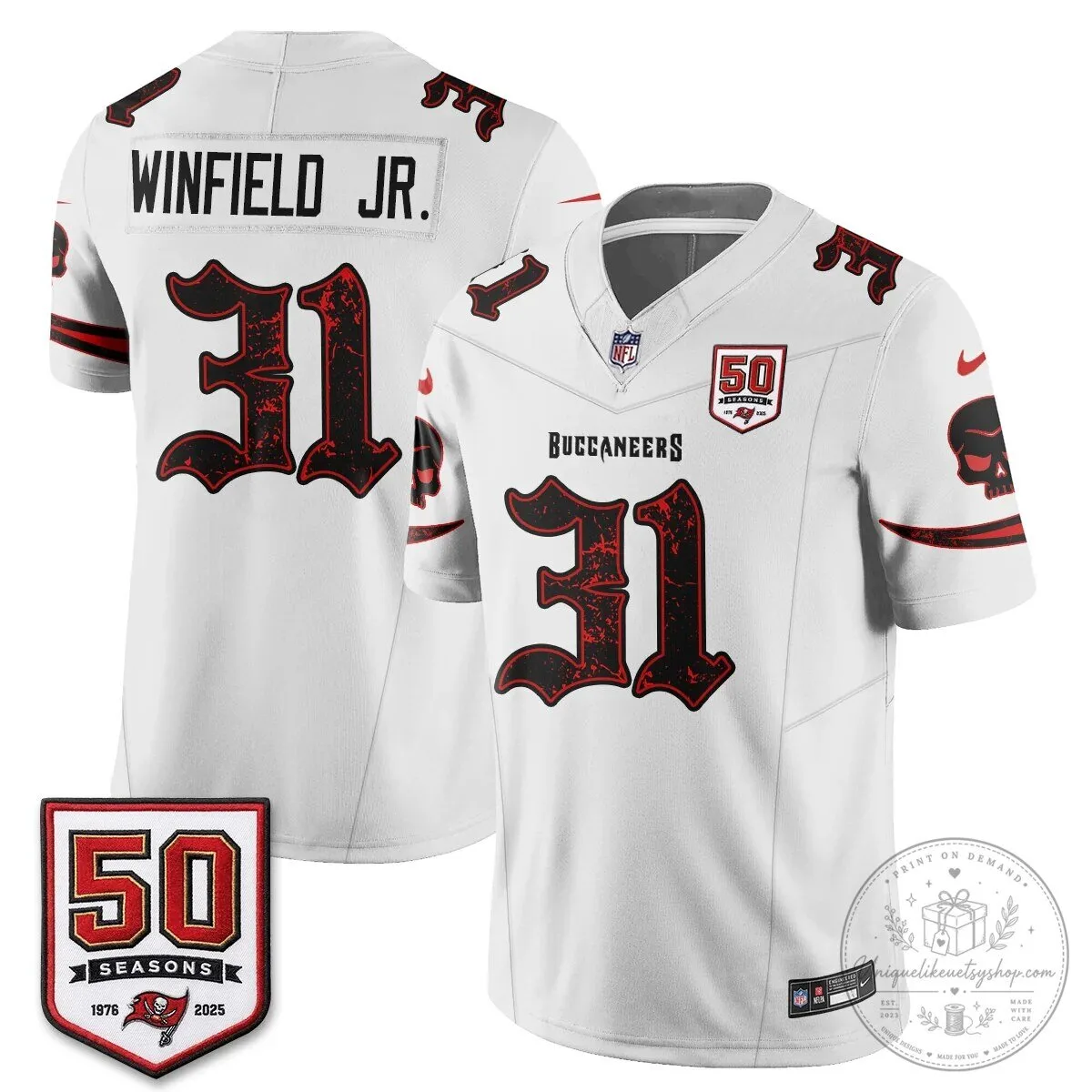 Tampa Bay Buccaneers Baker Mayfield Black 50 Seasons Edition Vapor Football Jersey 66 Tampa Bay Buccaneers Baker Mayfield Black 50 Seasons Edition Vapor Football Jersey