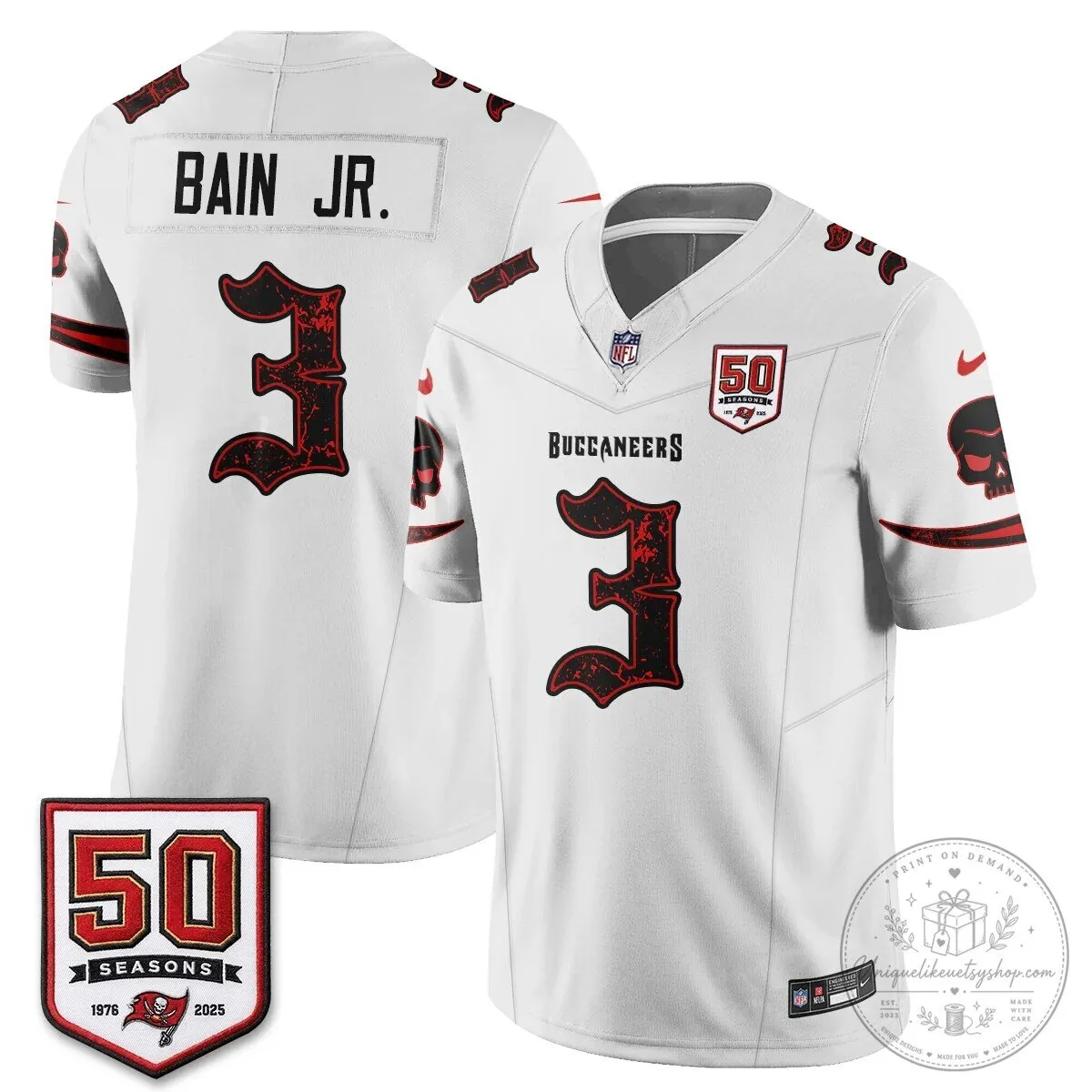 Tampa Bay Buccaneers Baker Mayfield Black 50 Seasons Edition Vapor Football Jersey 69 Tampa Bay Buccaneers Baker Mayfield Black 50 Seasons Edition Vapor Football Jersey