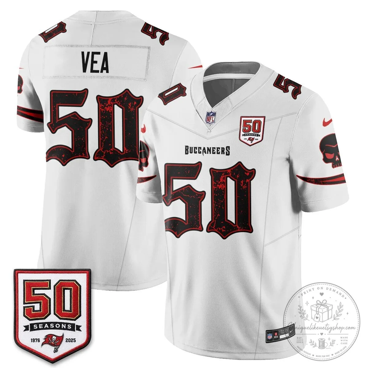 Tampa Bay Buccaneers Baker Mayfield Black 50 Seasons Edition Vapor Football Jersey 70 Tampa Bay Buccaneers Baker Mayfield Black 50 Seasons Edition Vapor Football Jersey