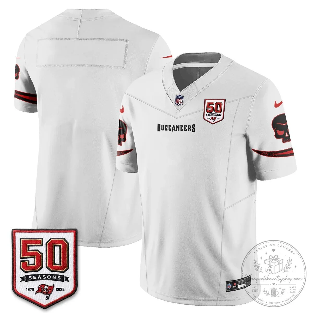Tampa Bay Buccaneers Baker Mayfield Black 50 Seasons Edition Vapor Football Jersey 71 Tampa Bay Buccaneers Baker Mayfield Black 50 Seasons Edition Vapor Football Jersey