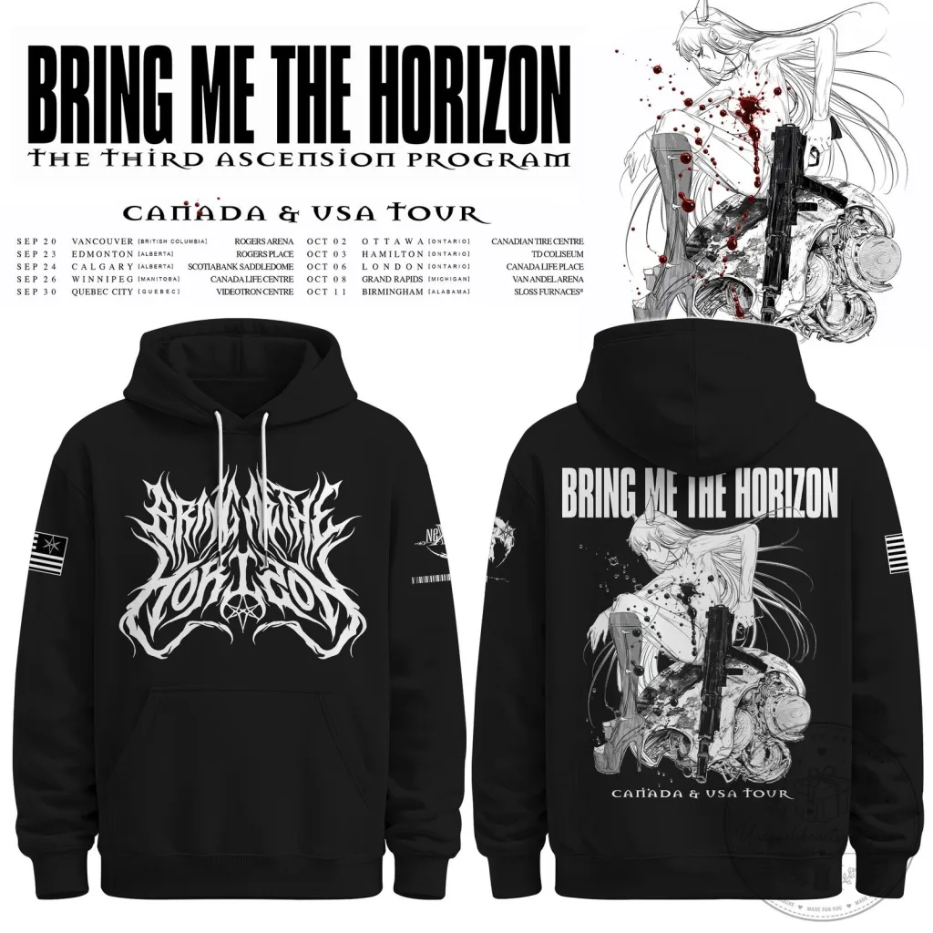 Bring Me The Horizon The Third Ascension Program Canada USA Tour Hoodie Bring Me The Horizon The Third Ascension Program Canada USA Tour Hoodie