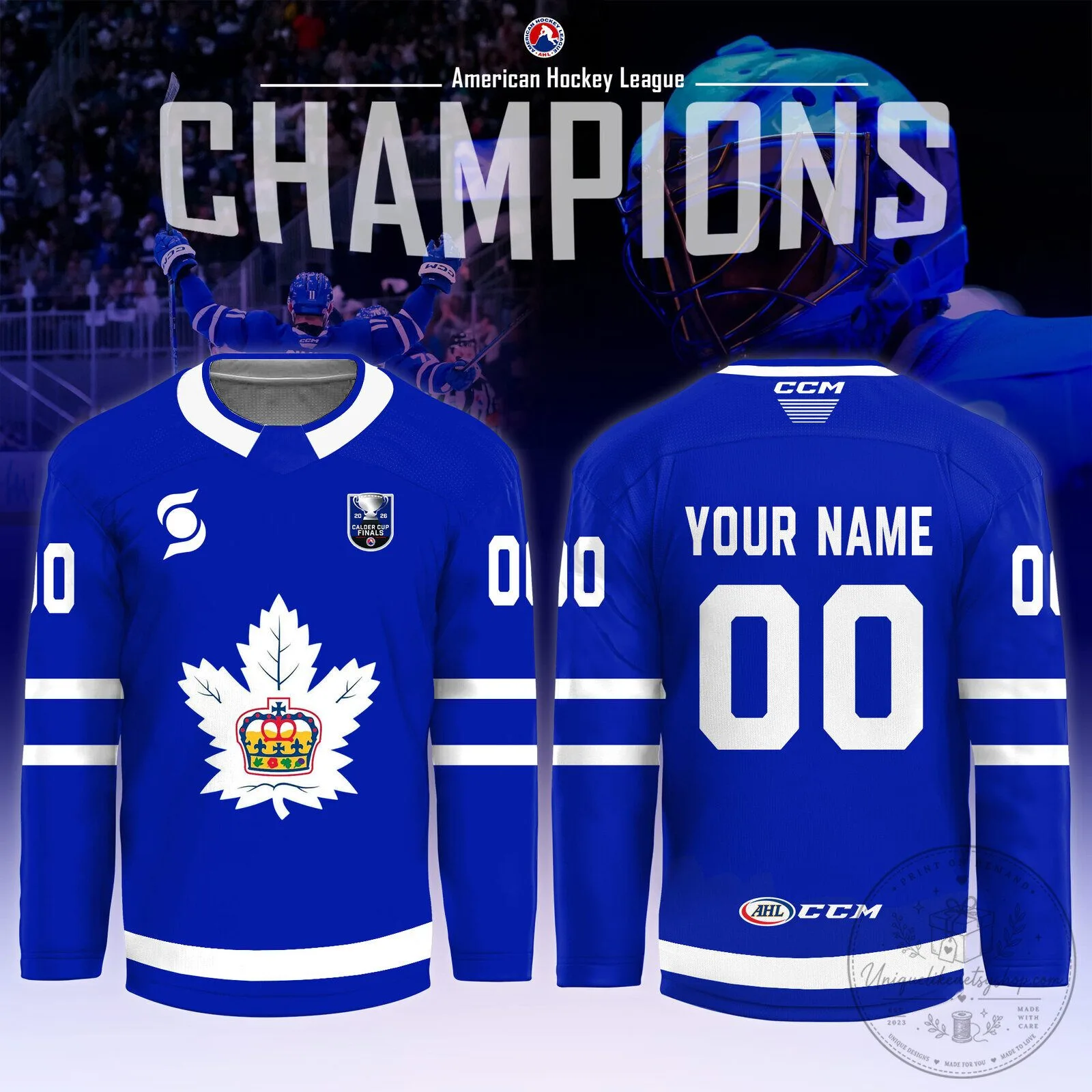 ,Toronto Marlies x American Hockey League Champions Edition Jersey Custom
