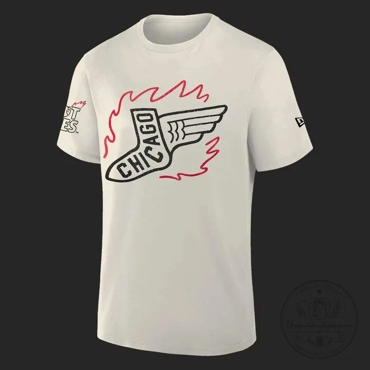 Hot Ones Chicago White Sox Baseball Logo White Graphic T-Shirt 7 Hot Ones Chicago White Sox Baseball Logo White Graphic T-Shirt