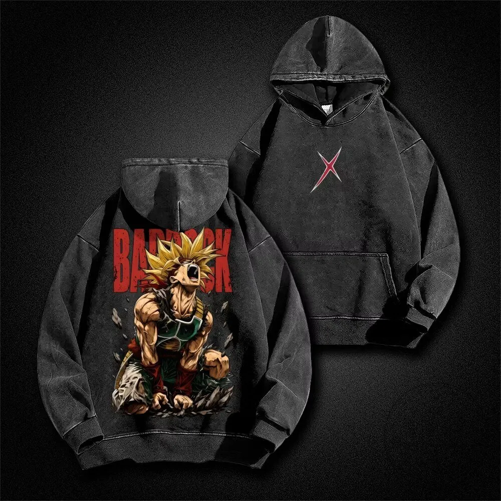 Dragon Ball Z Bardock Super Saiyan Washed Finish Hoodie