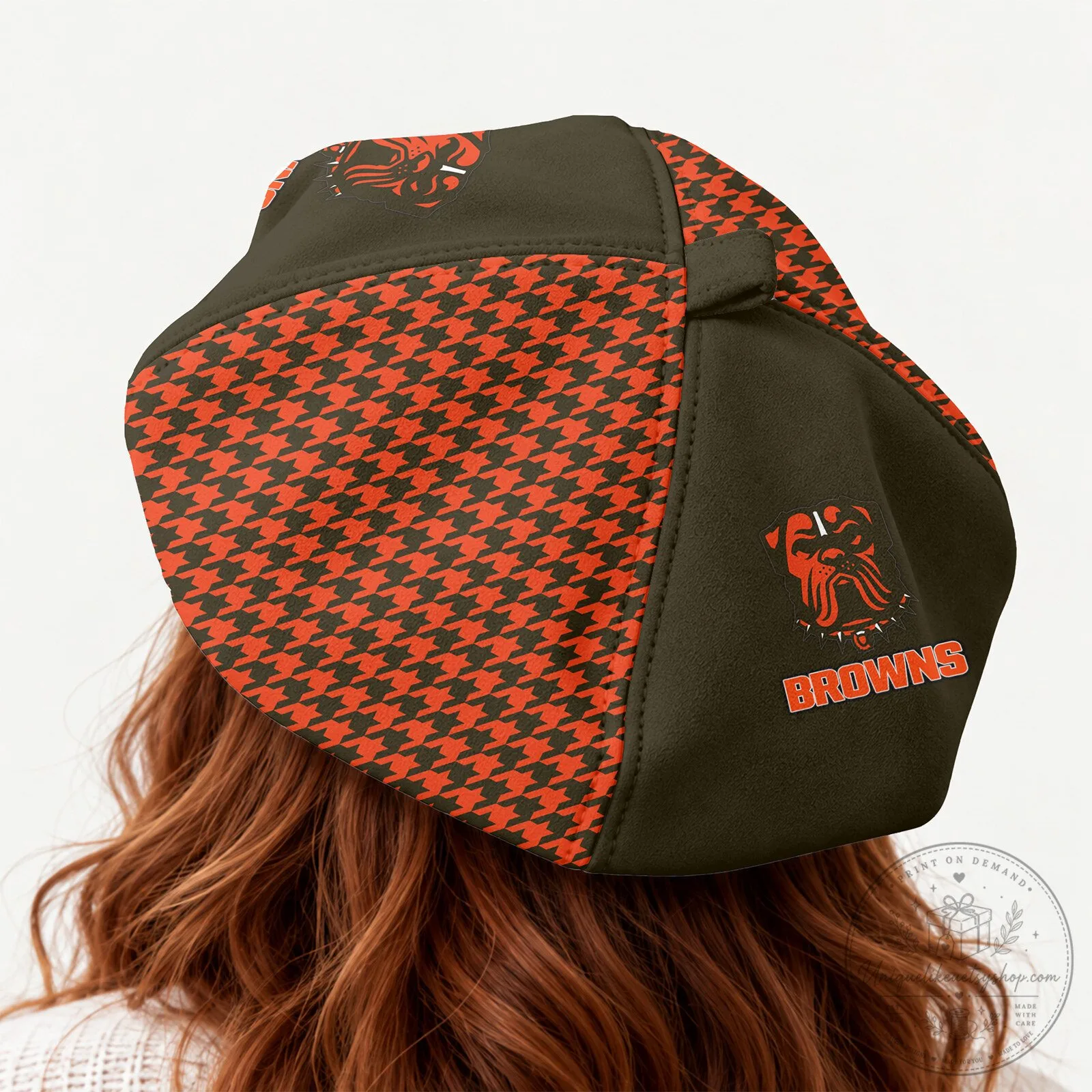 Cleveland Browns NFL Personalized Women's Beret Hat 6 cleveland browns nfl personalized women s beret hat gallery 2
