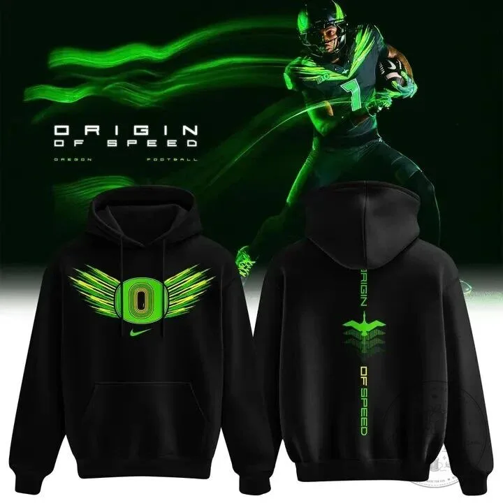 Phoenix Legacy Black Pullover Hoodie - Oregon Ducks Origin of Speed