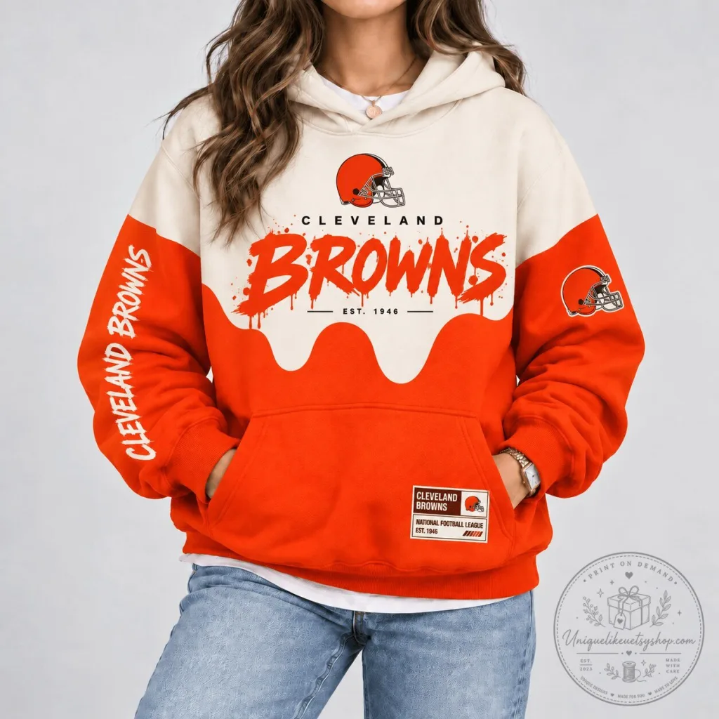Cleveland Browns National Football League Paint Splatter Hoodie