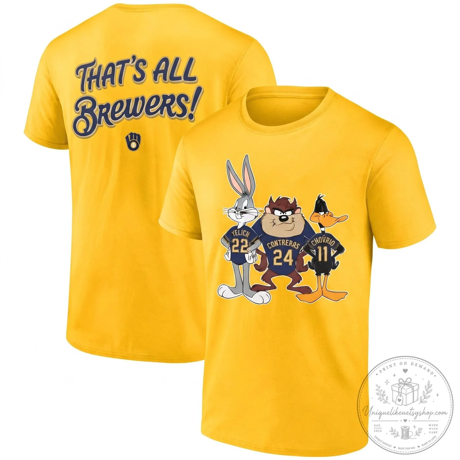 Milwaukee Brewers Looney Tunes Baseball Team Black Graphic T-Shirt 10 Milwaukee Brewers Looney Tunes Baseball Team Black Graphic T-Shirt