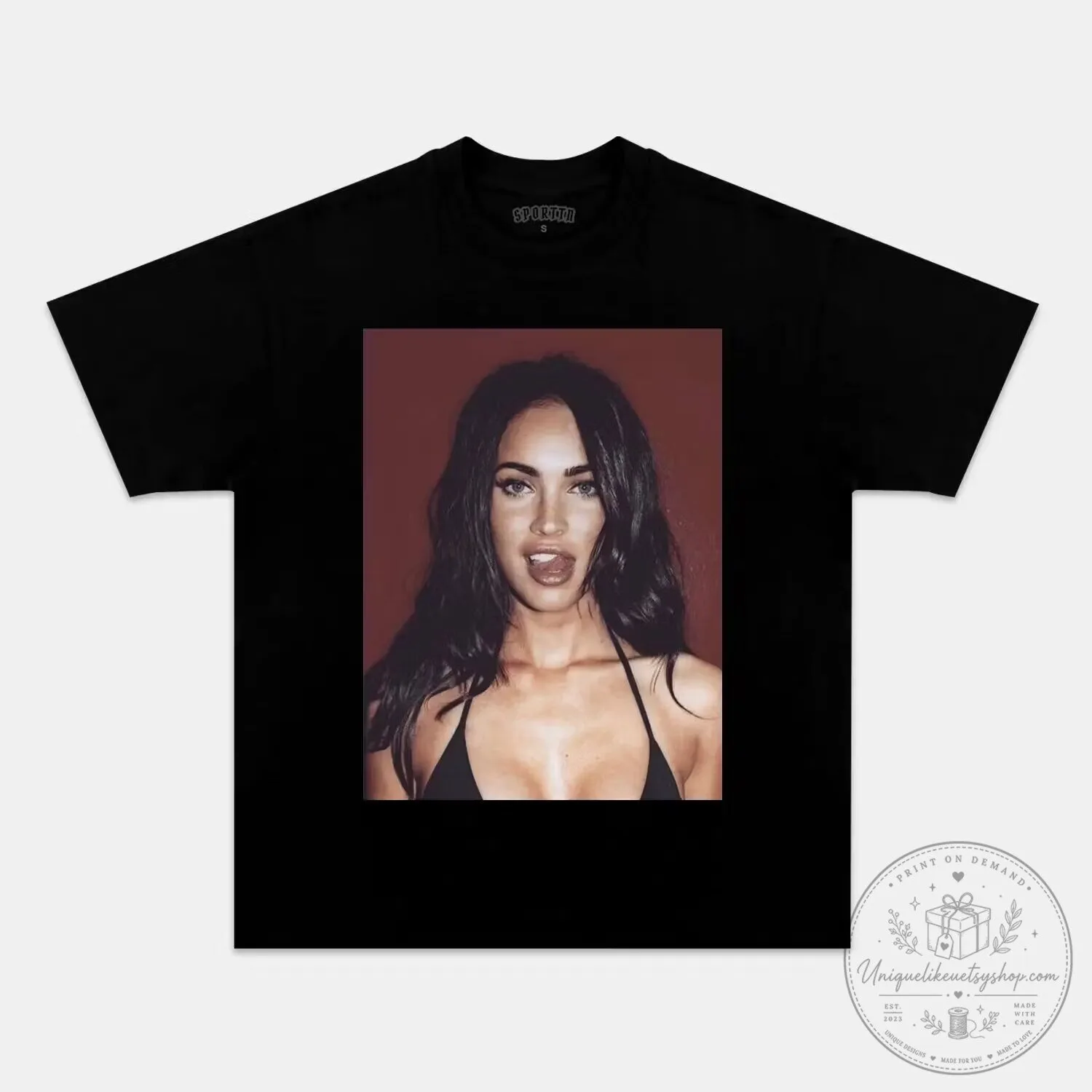 Megan Fox Photo Graphic Black T-Shirt