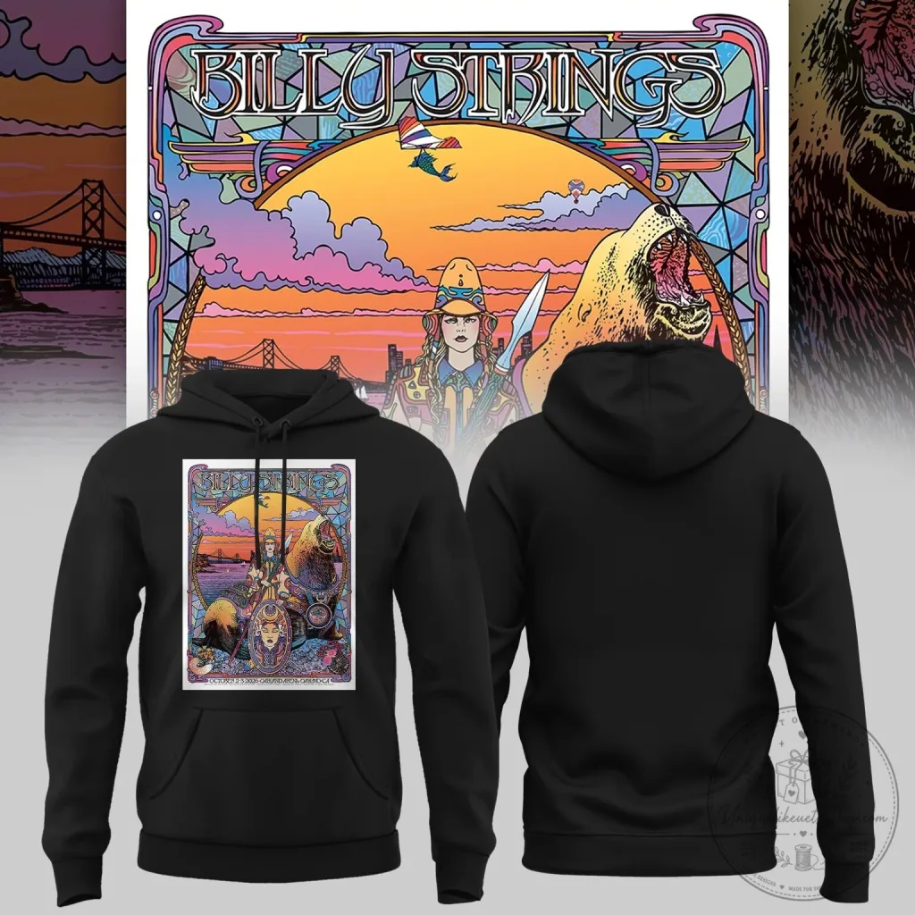 Billy Strings Oakland California October 2025 Concert Tour Graphic Hoodie Billy Strings Oakland California October 2025 Concert Tour Graphic Hoodie