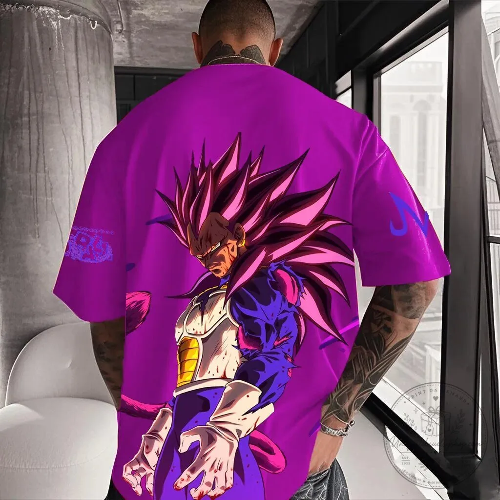 Dragon Ball Super Vegeta Ultra Ego Anime Purple Graphic T-Shirt