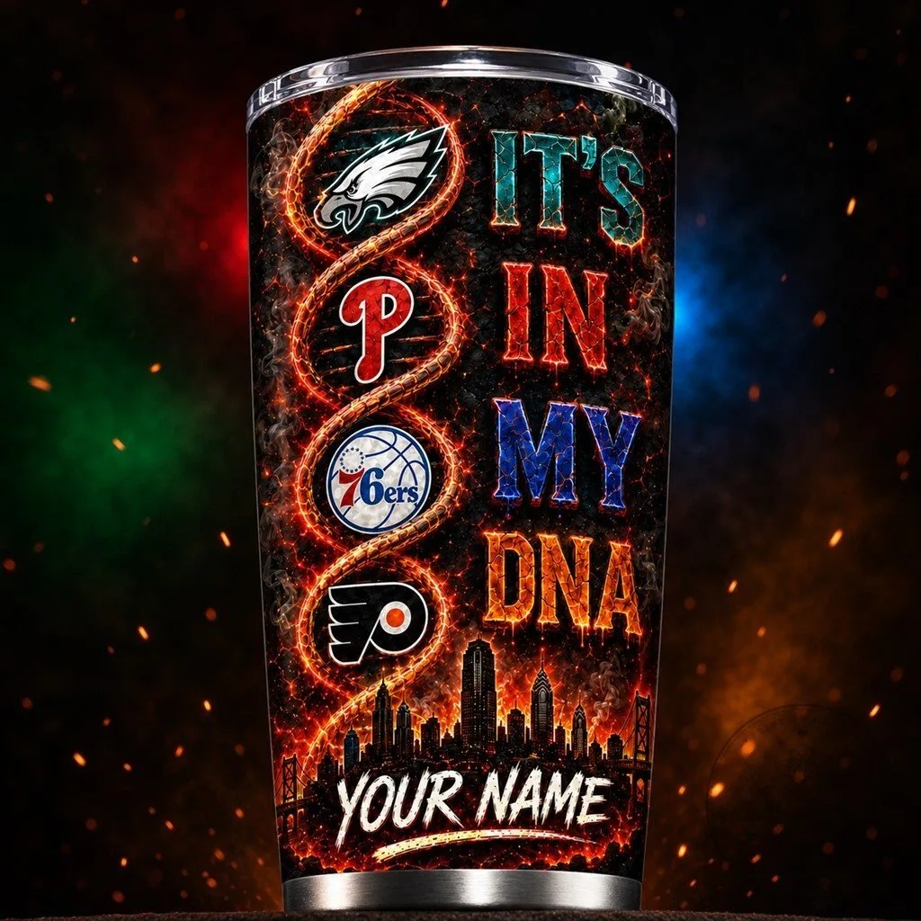 Personalized Stainless Steel Tumbler with "It's In My DNA" for Philadelphia Sports Teams 8 personalized stainless steel tumbler with it s in my dna for philadelphia sports teams gallery 2