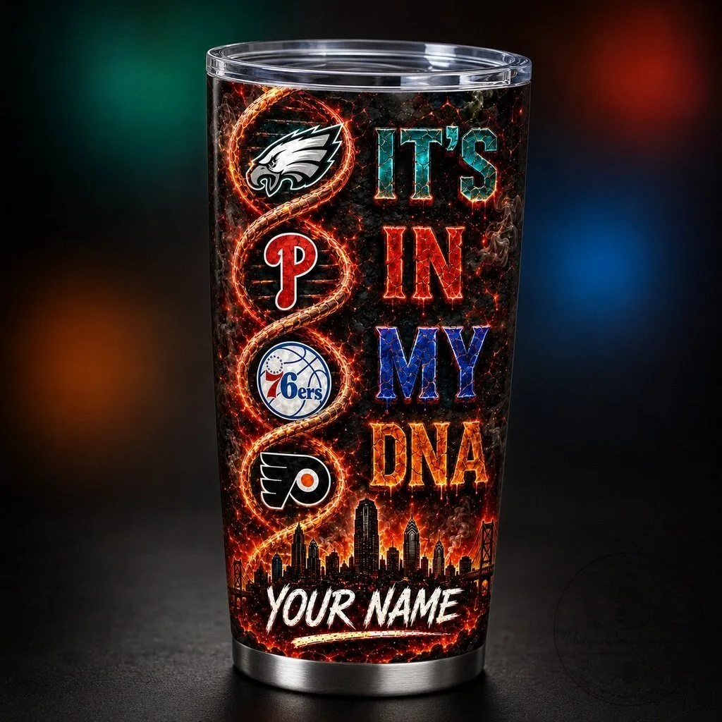 Personalized Stainless Steel Tumbler with "It's In My DNA" for Philadelphia Sports Teams 11 personalized stainless steel tumbler with it s in my dna for philadelphia sports teams gallery 5