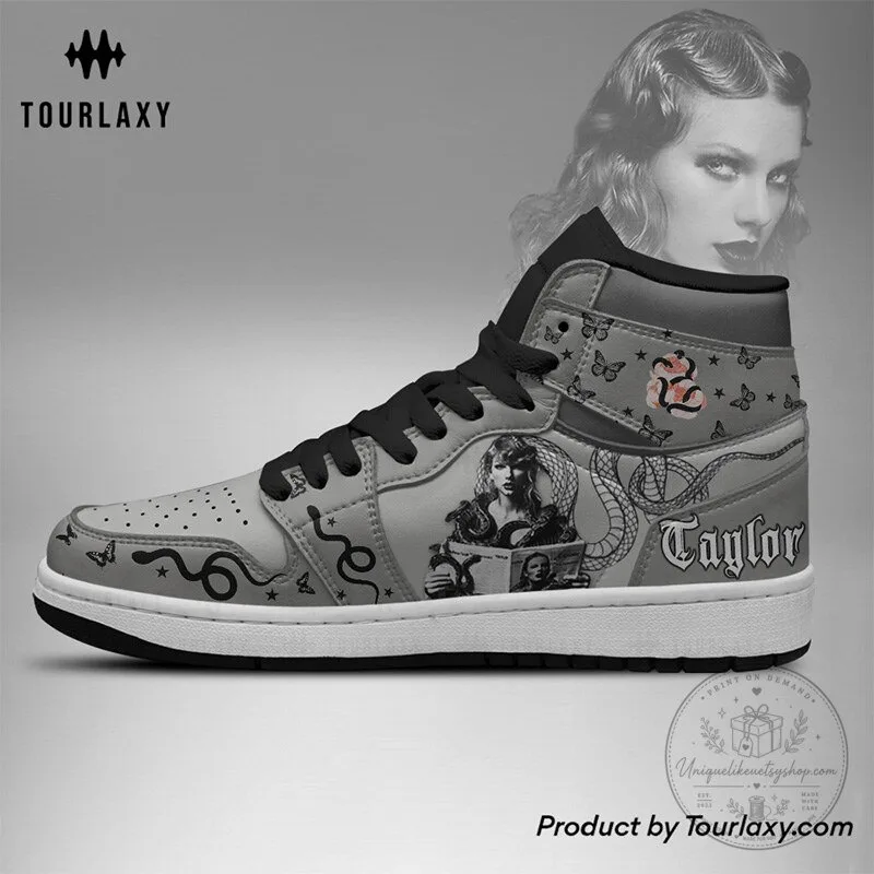Taylor Swift Reputation Album High Top Sneakers 4 Taylor Swift Reputation Album High Top Sneakers