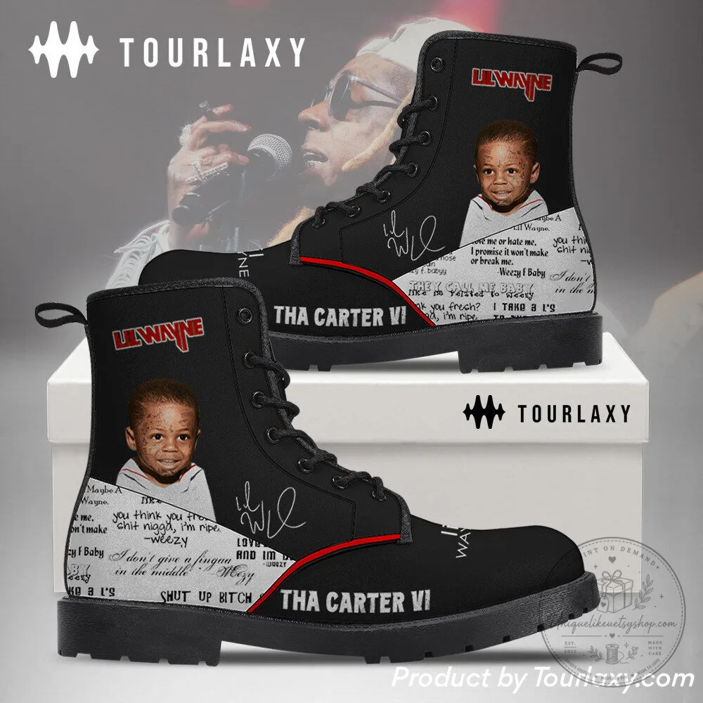 Lil Wayne Tha Carter VI Album Cover Art Combat Boots Shoes for Men and Women