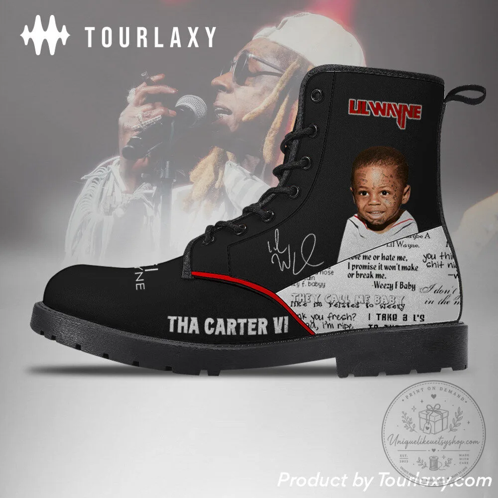 Lil Wayne Tha Carter VI Album Cover Art Combat Boots Shoes for Men and Women 4 Lil Wayne Tha Carter VI Album Cover Art Combat Boots Shoes for Men and Women