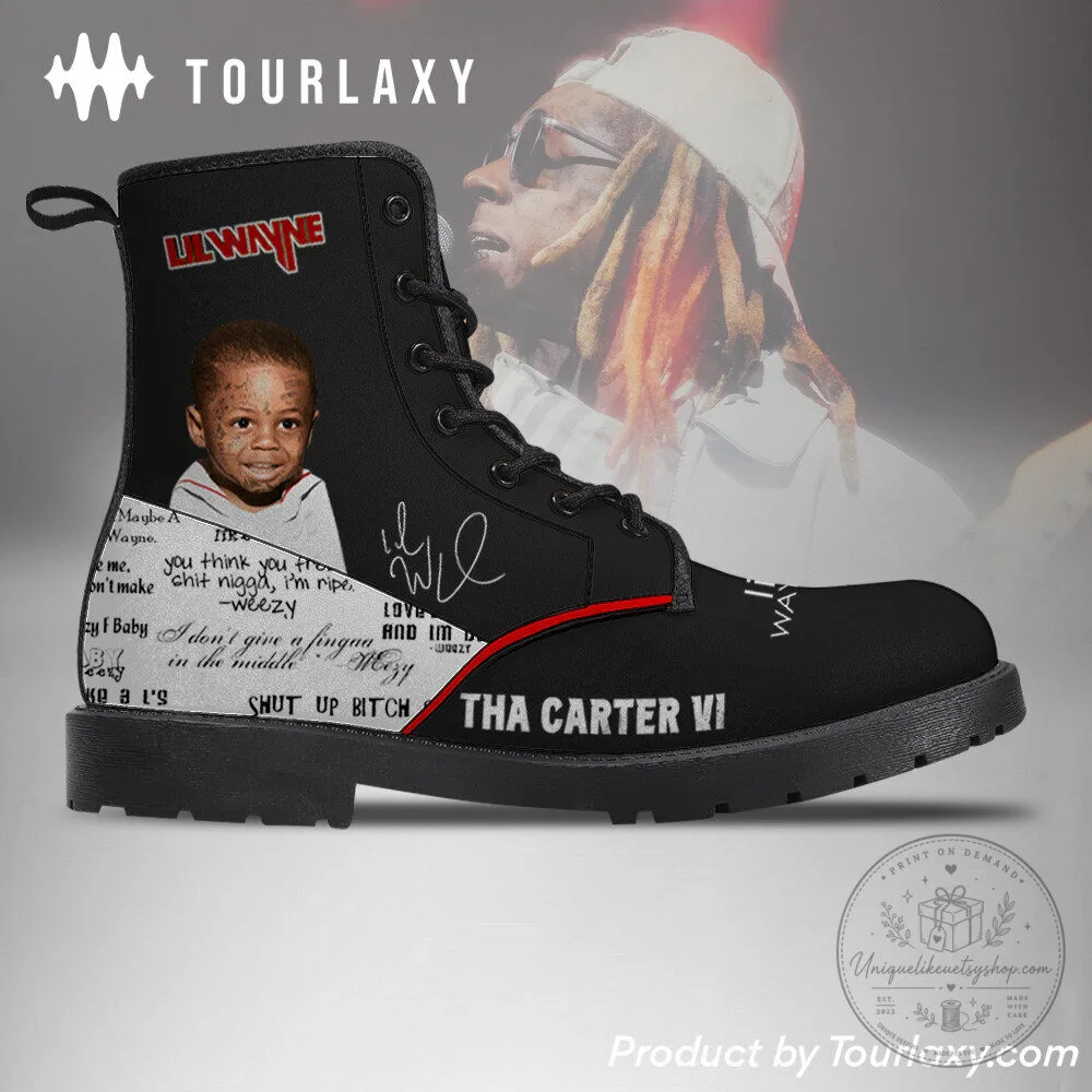 Lil Wayne Tha Carter VI Album Cover Art Combat Boots Shoes for Men and Women 5 Lil Wayne Tha Carter VI Album Cover Art Combat Boots Shoes for Men and Women